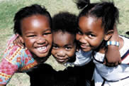 South Africa children happy to be helped South Africa